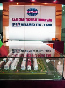 Mô hình khu nhà phố Goldland_sàn BECAMEX ITC